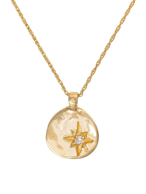 North Star - 14k Gold Diamond Necklace