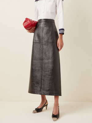 High-rise Leather Pencil Skirt