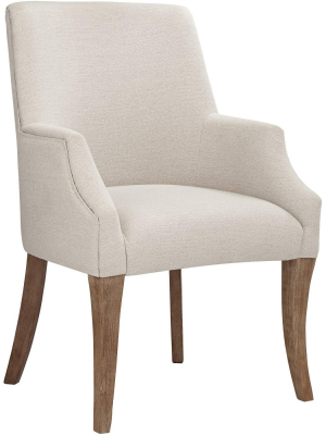 55 Downing Street Kasen White Fabric Dining Chair