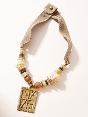 Twine & Twig Brass Pendant Necklace