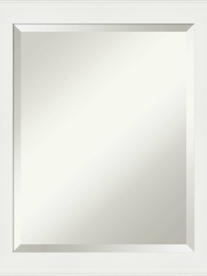 19" X 23" Vanity White Framed Bathroom Vanity Wall Mirror - Amanti Art