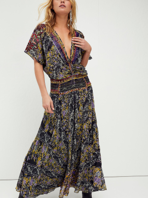 Furnished Floral Maxi Dress