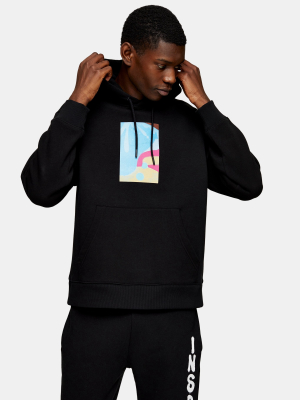 Photo Inspire Print Hoodie In Black