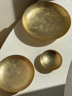 Hammered Brass Circular Dishes