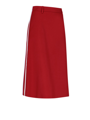 Prada Side Stripe Midi Skirt