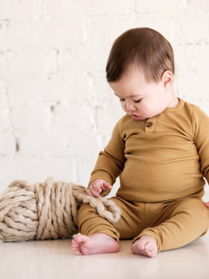 Organic Vintage L/s Top - Ochre