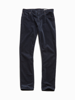 Slim Fit 5-pocket Italian Corduroy Pant In Black