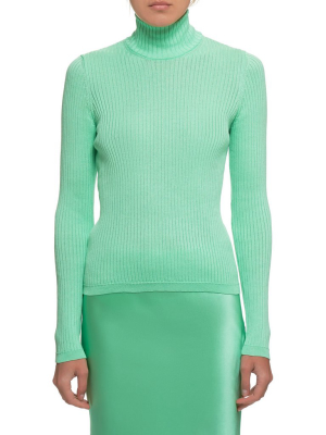 Ribbed Turtleneck (#007002-#k02-mint)