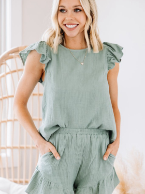 Feeling Flirty Light Sage Green Set