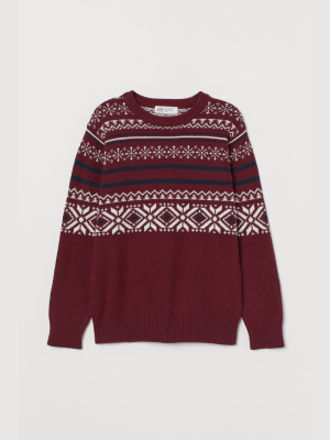 Jacquard-knit Sweater