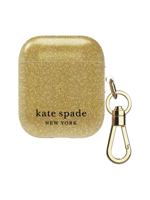 Kate Spade New York Airpods Case - Gold Glitter