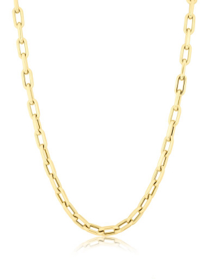 14kt Yellow Gold 18" Chain Link Lillian Necklace