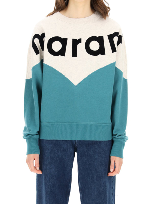 Isabel Marant Étoile Panelled Logo Flocked Sweatshirt