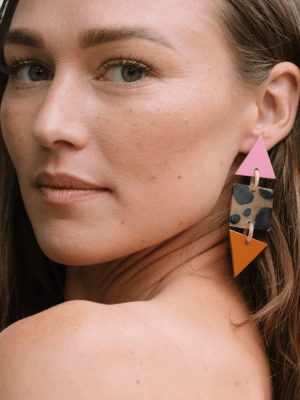 Rose Point Statement Earrings