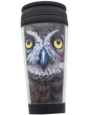 Just Funky Owl 16oz Travel Mug W/ Lid