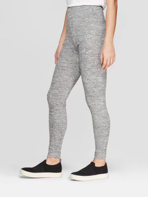 Women's High-waist Cozy Leggings - A New Day™ Heather Gray