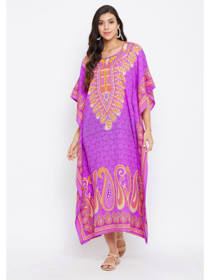 Luxurious Polyester Kimono Loose Caftan - Plus