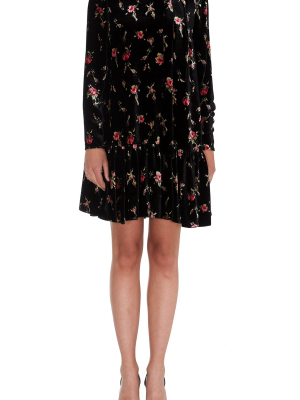 Redvalentino Floral Printed Mini Dress