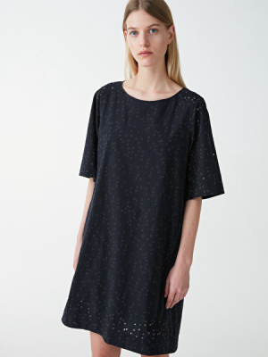 Broderie-anglais Embroidered Cotton Dress