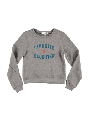 Favorite Daughter Youth Size Selena Sweatshirt - Hthr