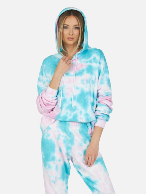 Gower Le Tie Dye Crop Hoodie