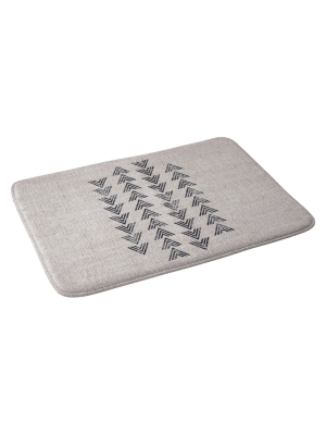 Holli Zollinger Tri Arrow Bath Rugs And Mats Gray 24" X 36" - Deny Designs