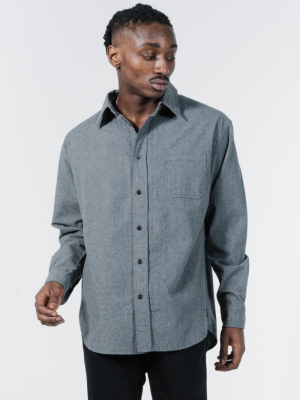 Legion Oversize Long Sleeve Shirt - Grey Marle