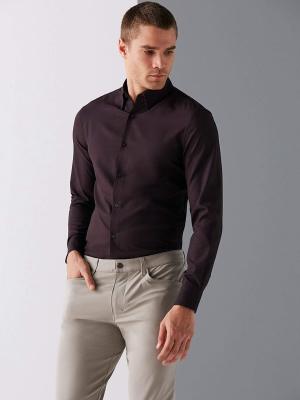 Slim Fit Net Stretch Shirt