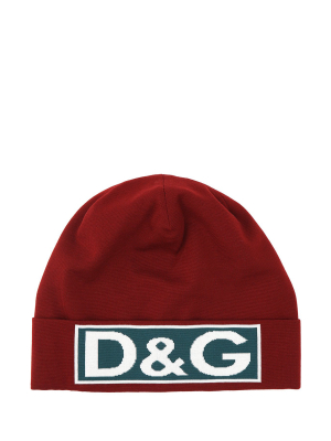 Dolce & Gabbana Logo Patch Beanie