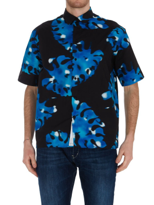 Msgm Leaf Printed Short-sleeve Shirt