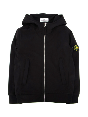 Stone Island Junior Logo Patch Hooded Jacket