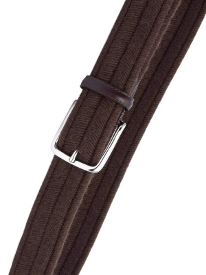 Brown Stefano Elastic Wool Belt