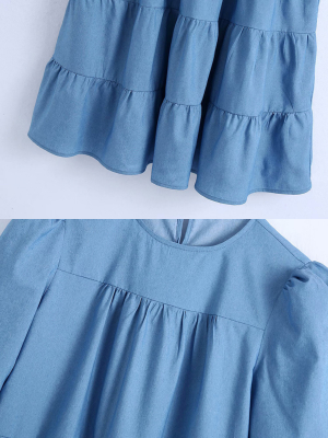 'doris' Chambray Layered Dolly Dress