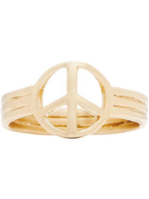 Small Peace Sign Ring