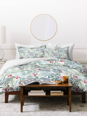 Dash And Ash Ferns And Holly Duvet Set