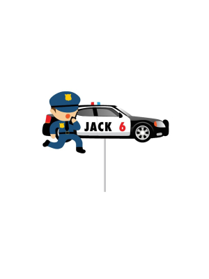 Police Car Cake Topper - Custom