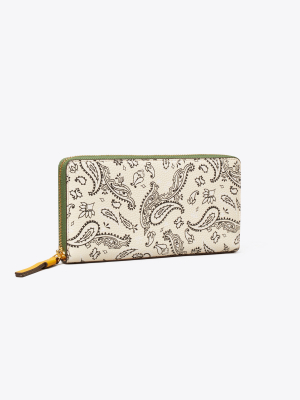 Perry Printed Zip Continental Wallet