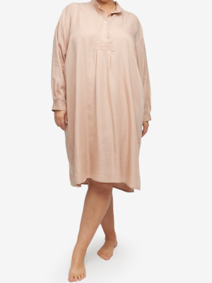 Long Sleep Shirt Blush Tencel Twill Plus