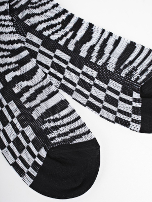 Haider Ackermann Two-tone Patterned Socks