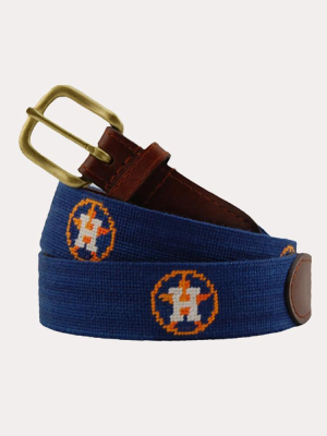 Smathers & Branson Houston Astros Needlepoint Belt