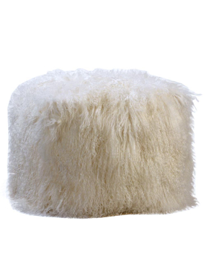 Dovetail Mohair Pouf