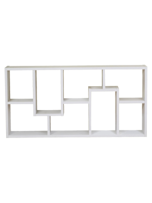 71" Highpoint Contoured Bookcase White - Iohomes