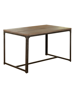 Scholar Vintage Industrial Dining Table - Gray - Buylateral