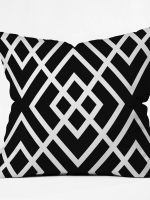 16"x16" Three Of The Possessed Inbetween Throw Pillow Black/white - Deny Designs