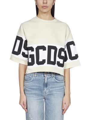 Gcds Logo Band Cropped T-shirt