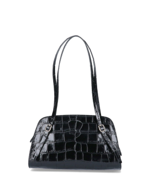 By Far Lora Embossed Shoulder Bag