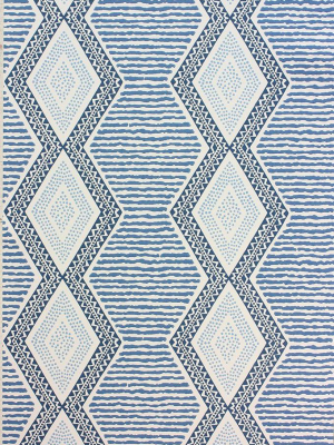 Belle Île Wallpaper In Blue From The Les Rêves Collection By Nina Campbell