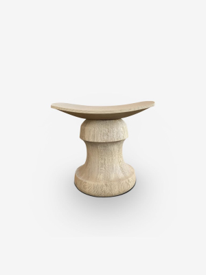 Christophe Delcourt Roi Stool In Solid Brushed Oak By Collection Particuliere