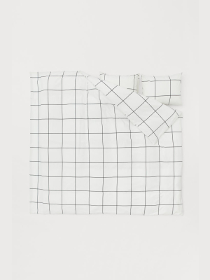 Checked Duvet Cover Set