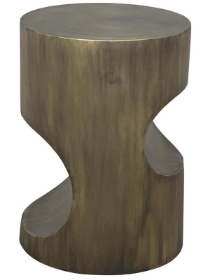 Noir Margo Aged Brass Side Table